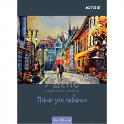 Папка для акварелі А4, 200 г/м2, 10 арк, Kite