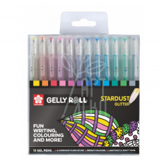 Набір ручок гелевих Gelly Roll Stardust, 12 шт, Sakura