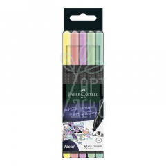 Набір лайнерів Grip Finepen Pastel, 0,4 мм, 5 шт, Faber-Castell