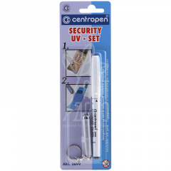 Маркер з секретним чорнилом Security UV-Pen, брелок з УФ ліхтариком, Centropen