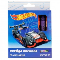 Набір крейди воскової Hot Wheels, 8 шт, Kite